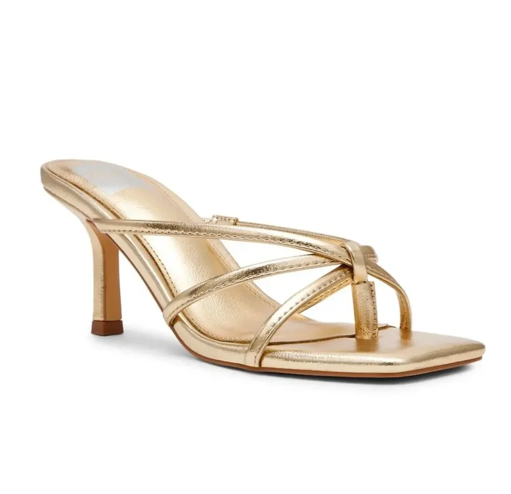 Dv Dolce Vita Women's Zini Strappy Kitten Heel Dress Sandals